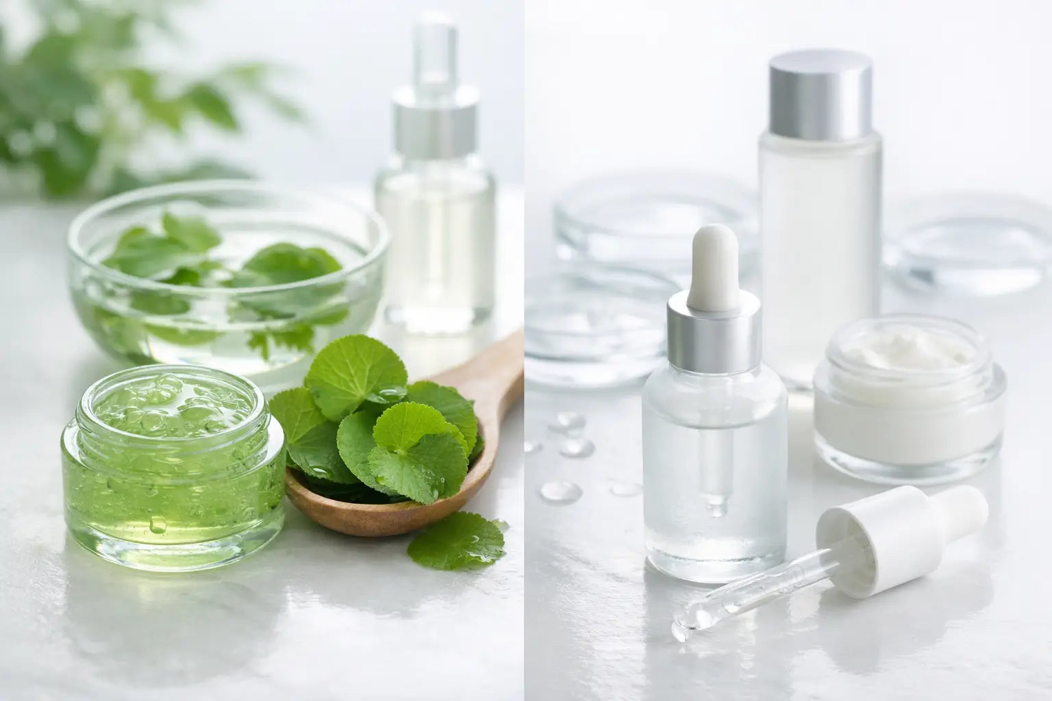 Centella asiatica vs niacinamida: cuál elegir
