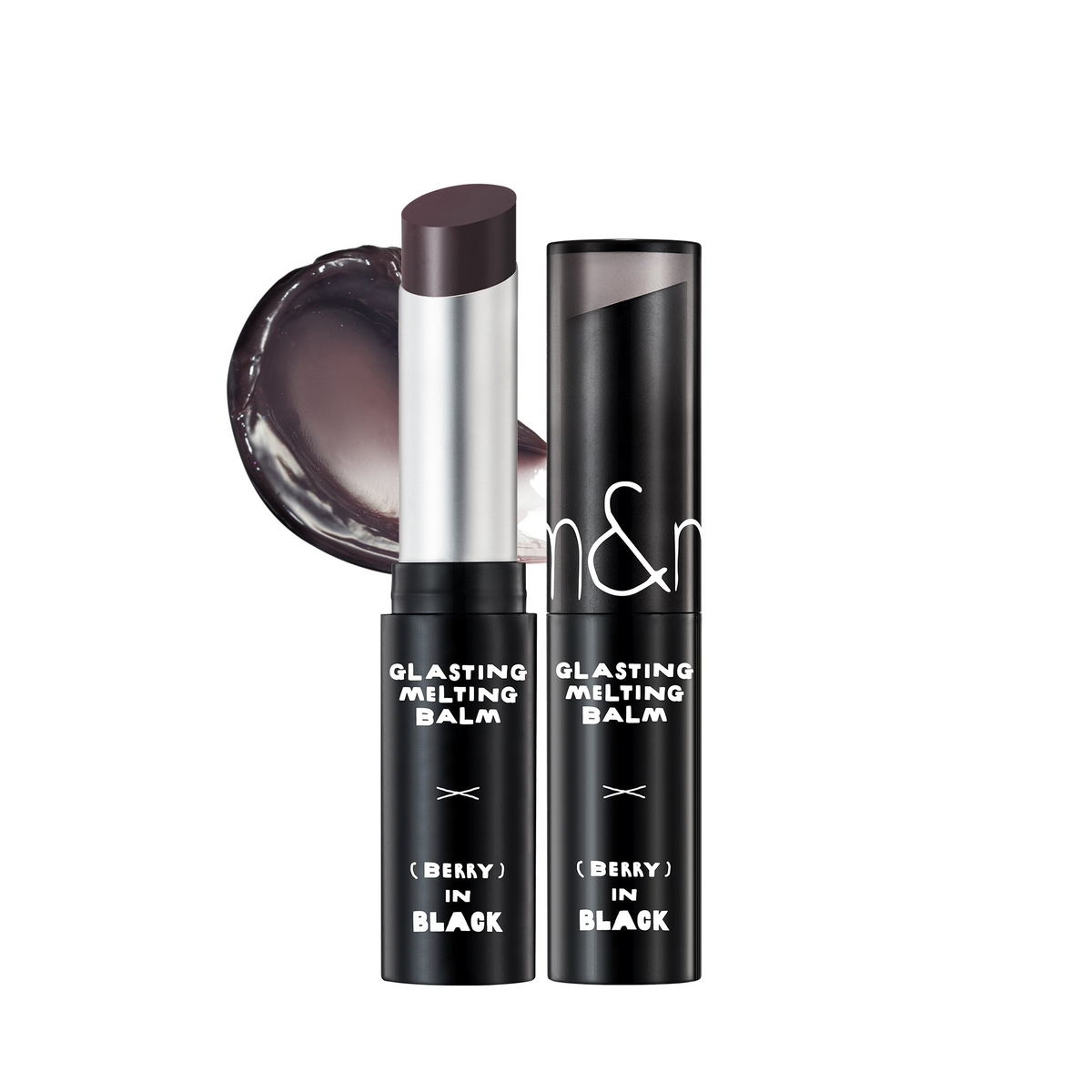 rom&nd x INAPSQUARE GLASTING MELTING BALM 17 BERRY IN BLACK