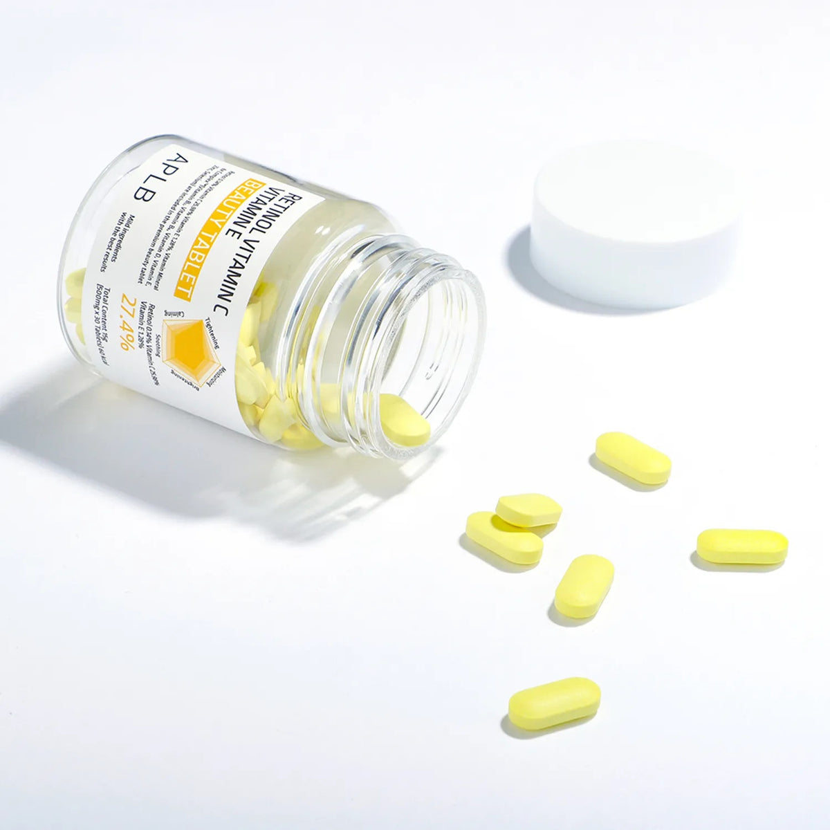 APLB - Retinol Vitamin C Vitamin E Beauty Tablet 500 MG 30 Tabletas | Tabletas Antioxidantes 2