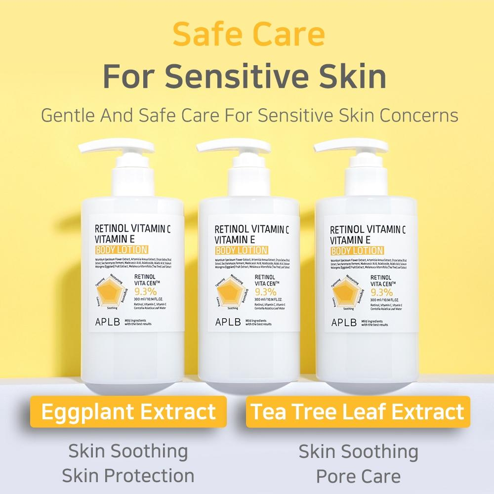 APLB - Retinol Vitamin C Vitamin E Body Lotion 300 ML | Locion Corporal Antiedad y Revitalizadora 4