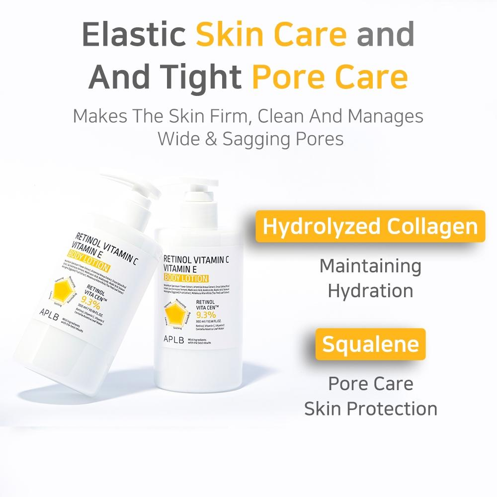 APLB - Retinol Vitamin C Vitamin E Body Lotion 300 ML | Locion Corporal Antiedad y Revitalizadora 3