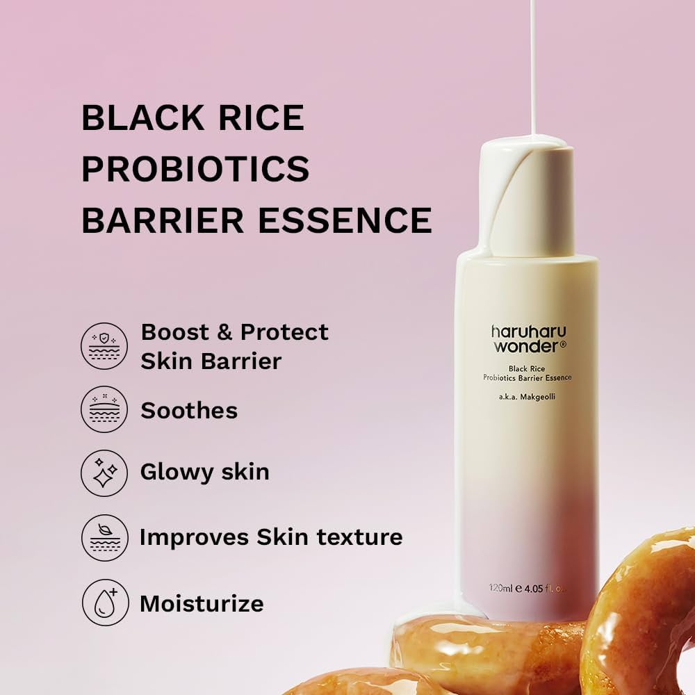 HARUHARU WONDER - Black Rice Probiotics Barrier Essence 120 ML | Esencia Reparadora de la Barrera 4
