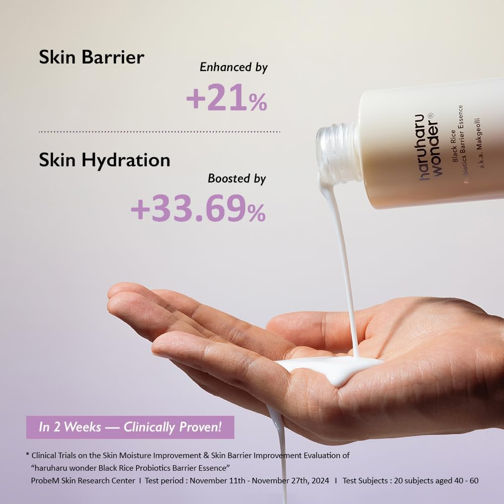 HARUHARU WONDER - Black Rice Probiotics Barrier Essence 120 ML | Esencia Reparadora de la Barrera 5