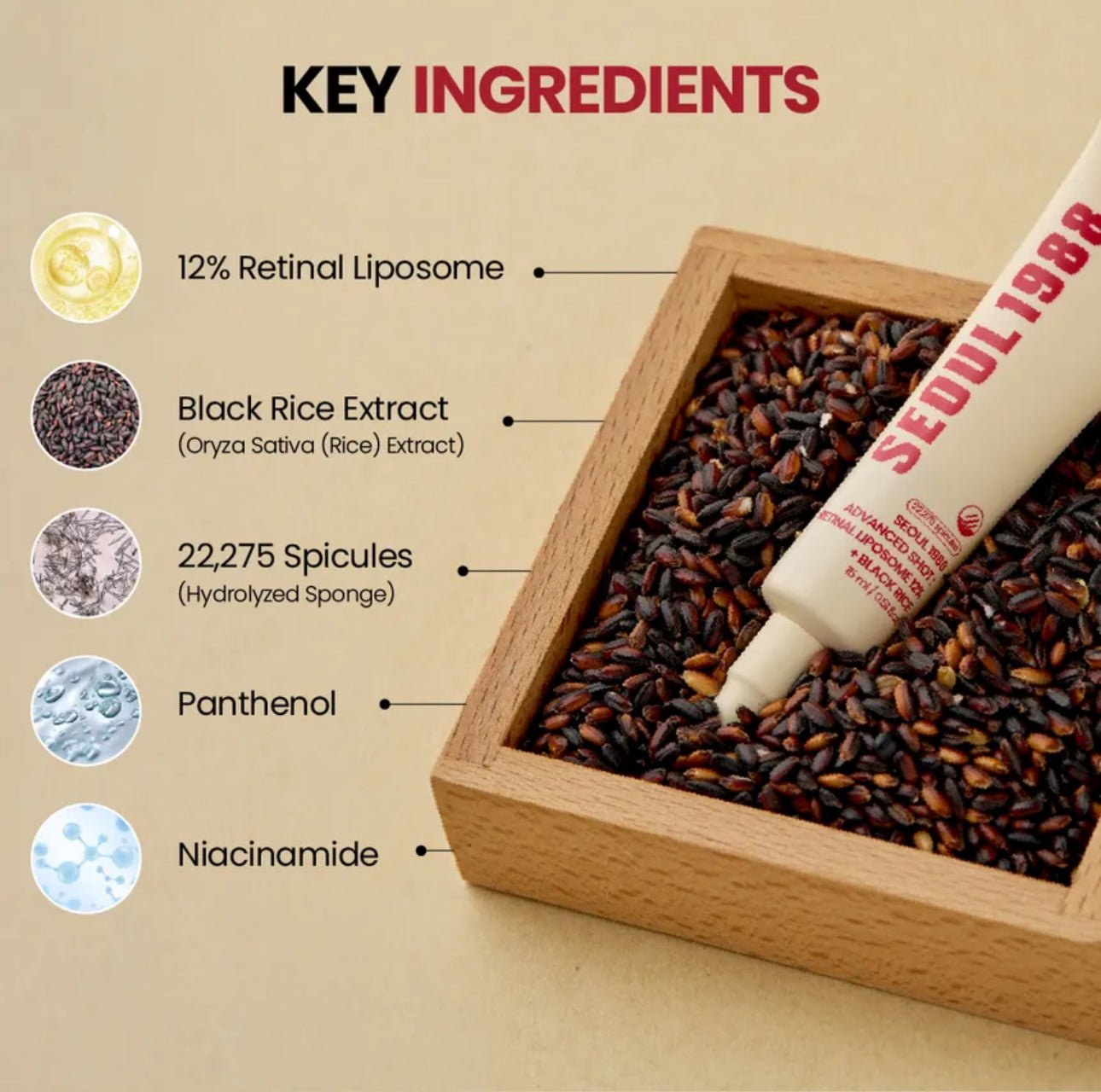 K-SECRET - SEOUL 1988 Advanced Shot : Retinal Liposome 12% + Black Rice 15 ML | Shot Retinal 4