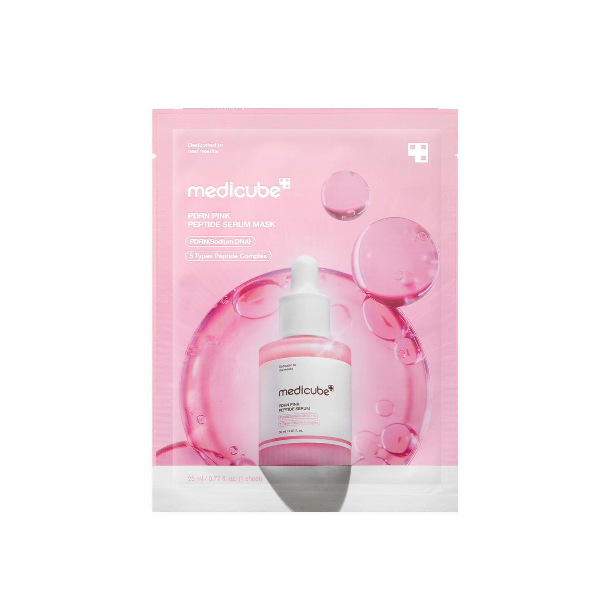 MEDICUBE - PDRN Pink Peptide Serum Mask 1 PC | Mascarilla Iluminadora Antiedad 4