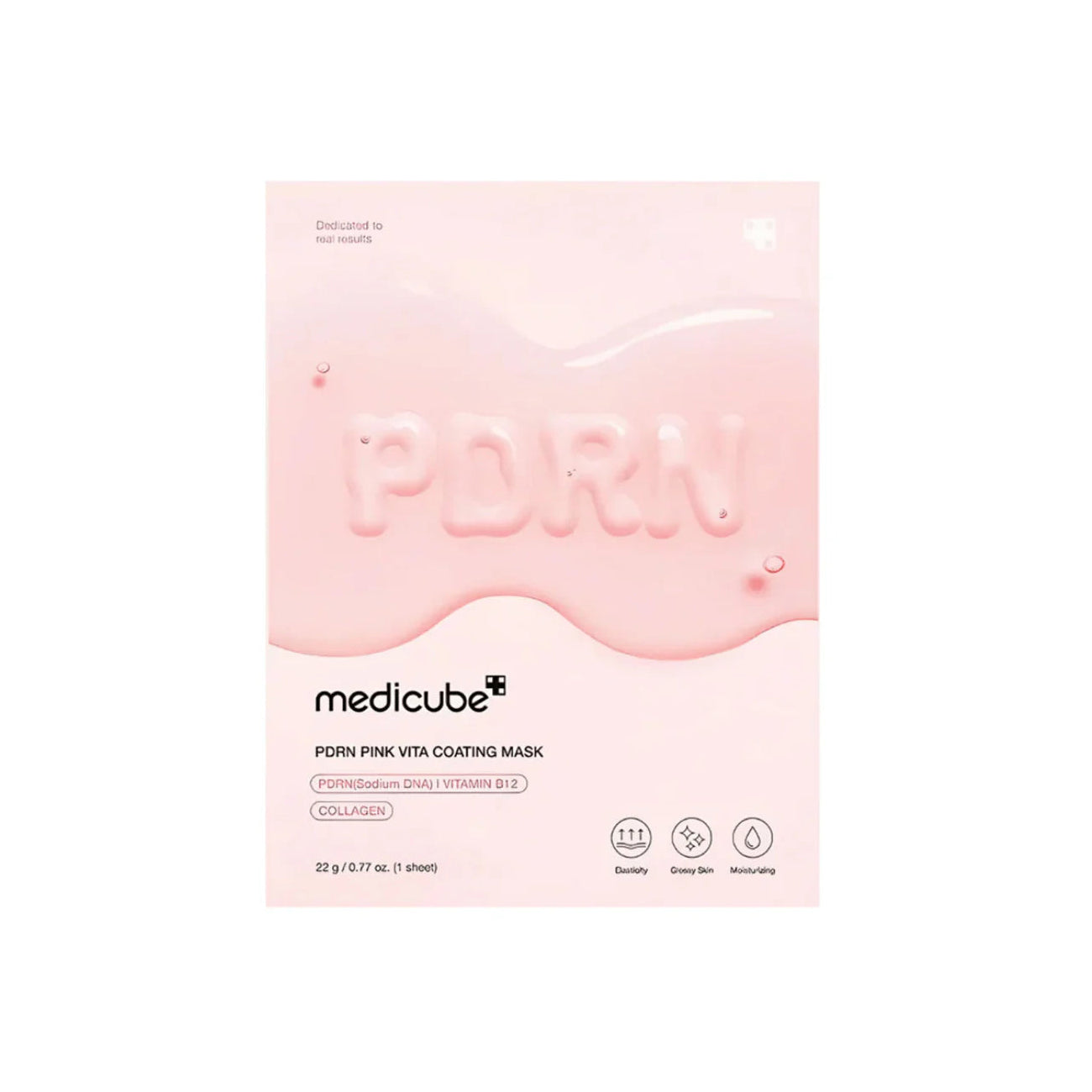 MEDICUBE - PDRN Pink Vita Coating Mask 1 PC | Mascarilla	Hidratacion Intensa Antiedad