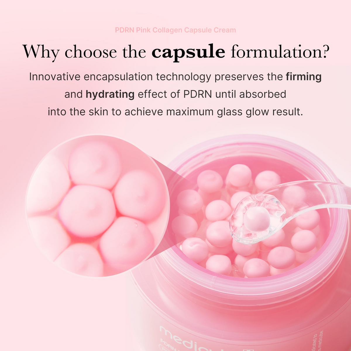 MEDICUBE - PDRN Pink Collagen Capsule Cream 55 GR | Crema Antieda, Hidratante y Unificadora de Tono 4