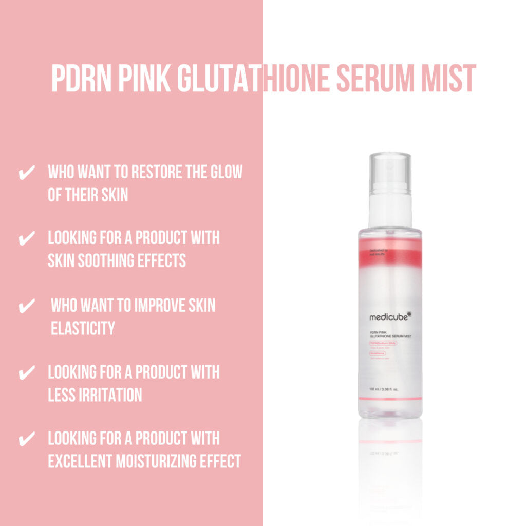 MEDICUBE - PDRN Pink Glutathione Serum Mist 100 ML | Suero Hidratante y Revitalizante 4