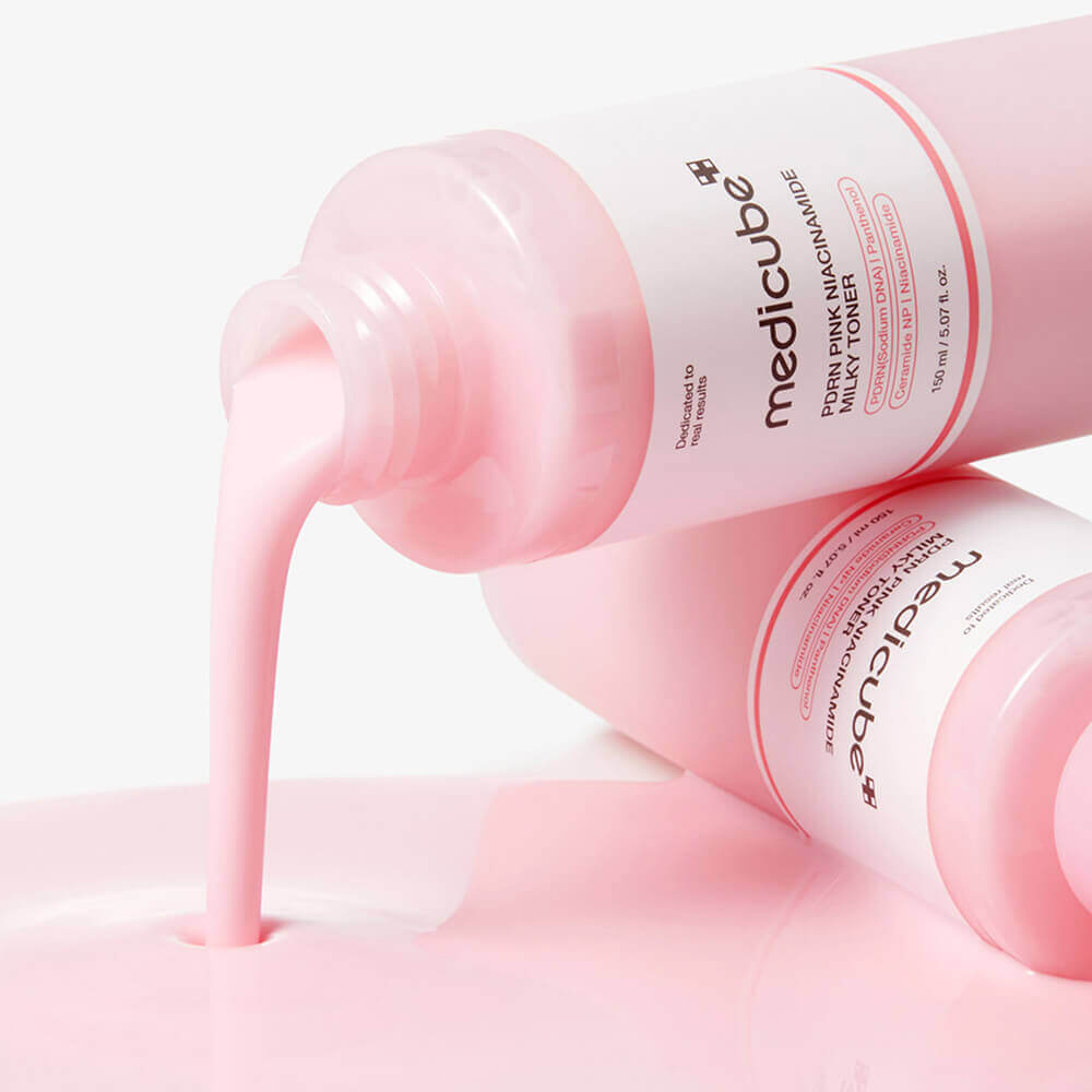 MEDICUBE - PDRN Pink Niacinamide Milky Toner 150 ML | Tonico Reparador y unificador de Tono 2
