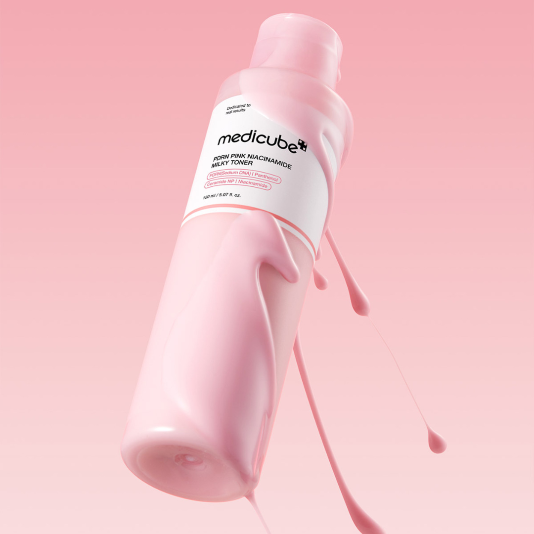MEDICUBE - PDRN Pink Niacinamide Milky Toner 150 ML | Tonico Reparador y unificador de Tono 4