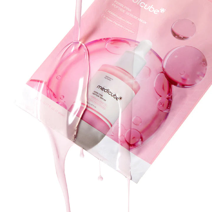 MEDICUBE - PDRN Pink Peptide Serum Mask 1 PC | Mascarilla Iluminadora Antiedad 3