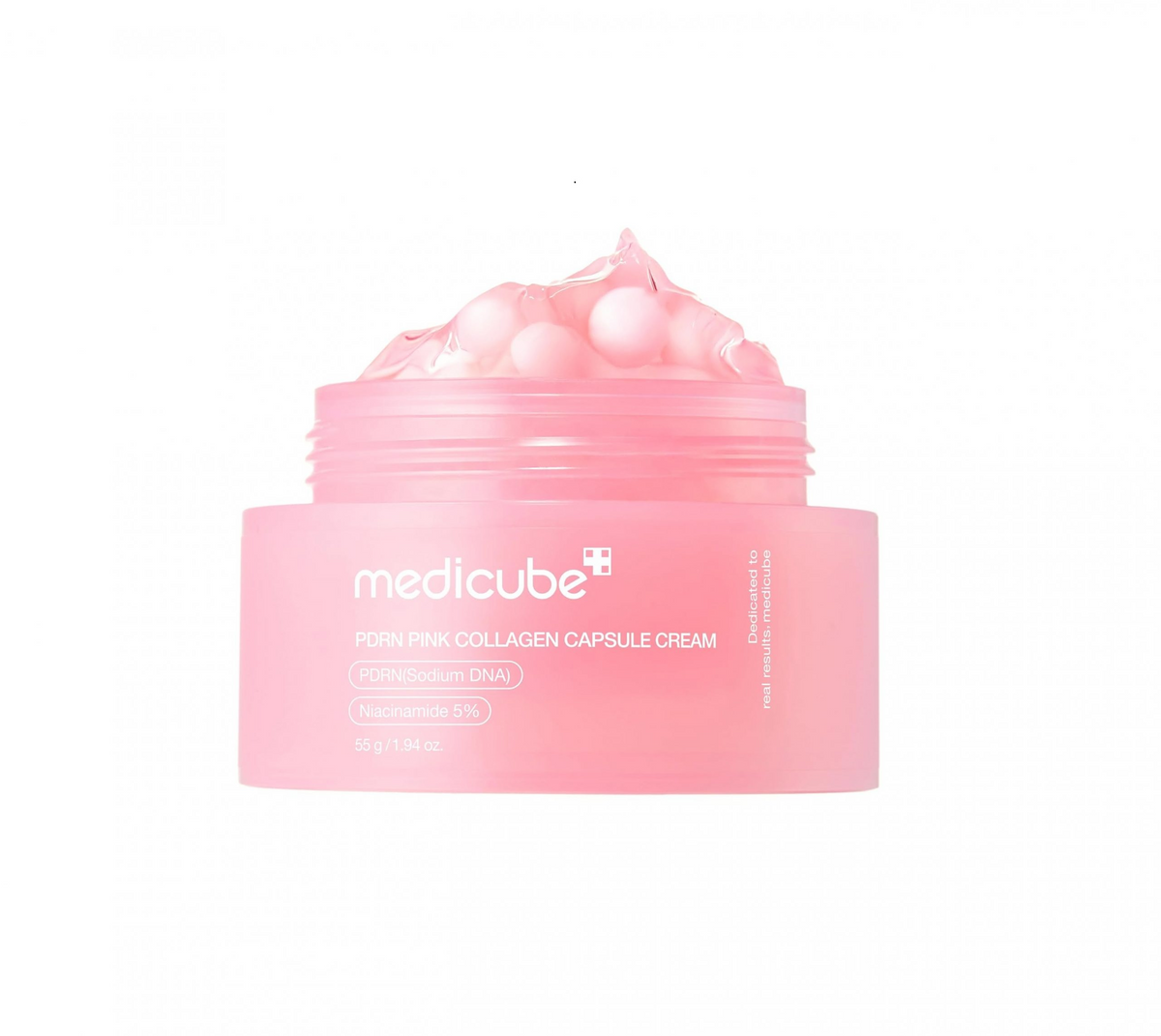 MEDICUBE - PDRN Pink Collagen Capsule Cream 55 GR | Crema Antieda, Hidratante y Unificadora de Tono