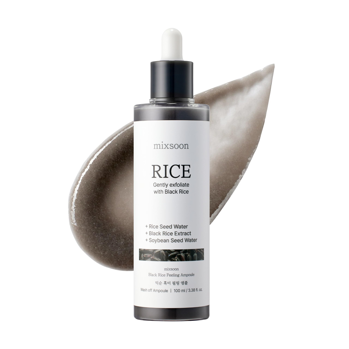 MIXSOON - Black Rice Peeling Ampoule 100 ML | Exfoliante Renovacion y Textura Uniforme