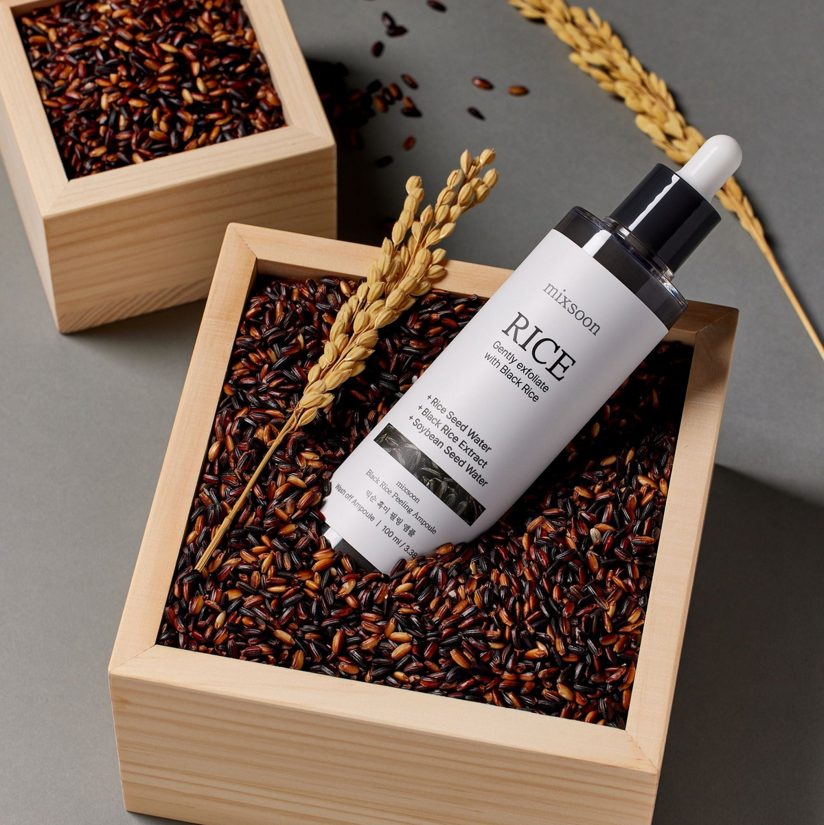 MIXSOON - Black Rice Peeling Ampoule 100 ML | Exfoliante Renovacion y Textura Uniforme 3