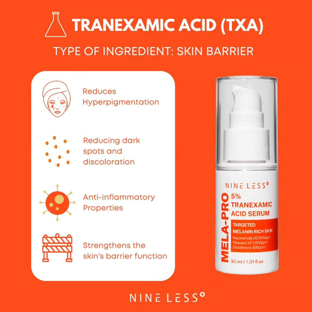 NINELESS - Mela-Pro 5% Tranexamic Acid Serum 30 ML | Suero Antimanchas y Unificador de Tono 5