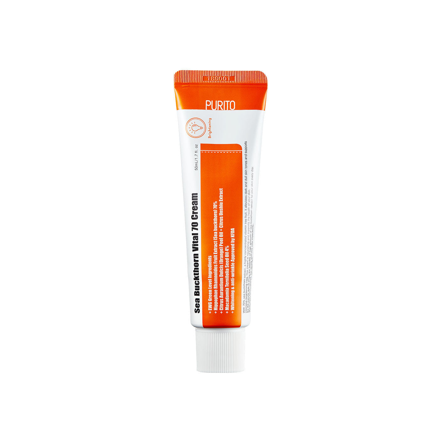PURITO SEOUL - Sea Buckthorn Vital 70 Cream 50 ML | Crema Unificadora de Tono