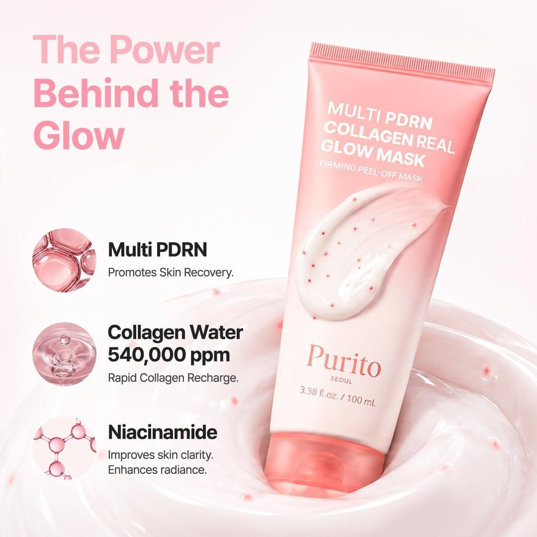 PURITO SEOUL - Multi PDRN Collagen Real Glow Mask 100 ML | Mascarilla Revitalizante y Restauradora 5