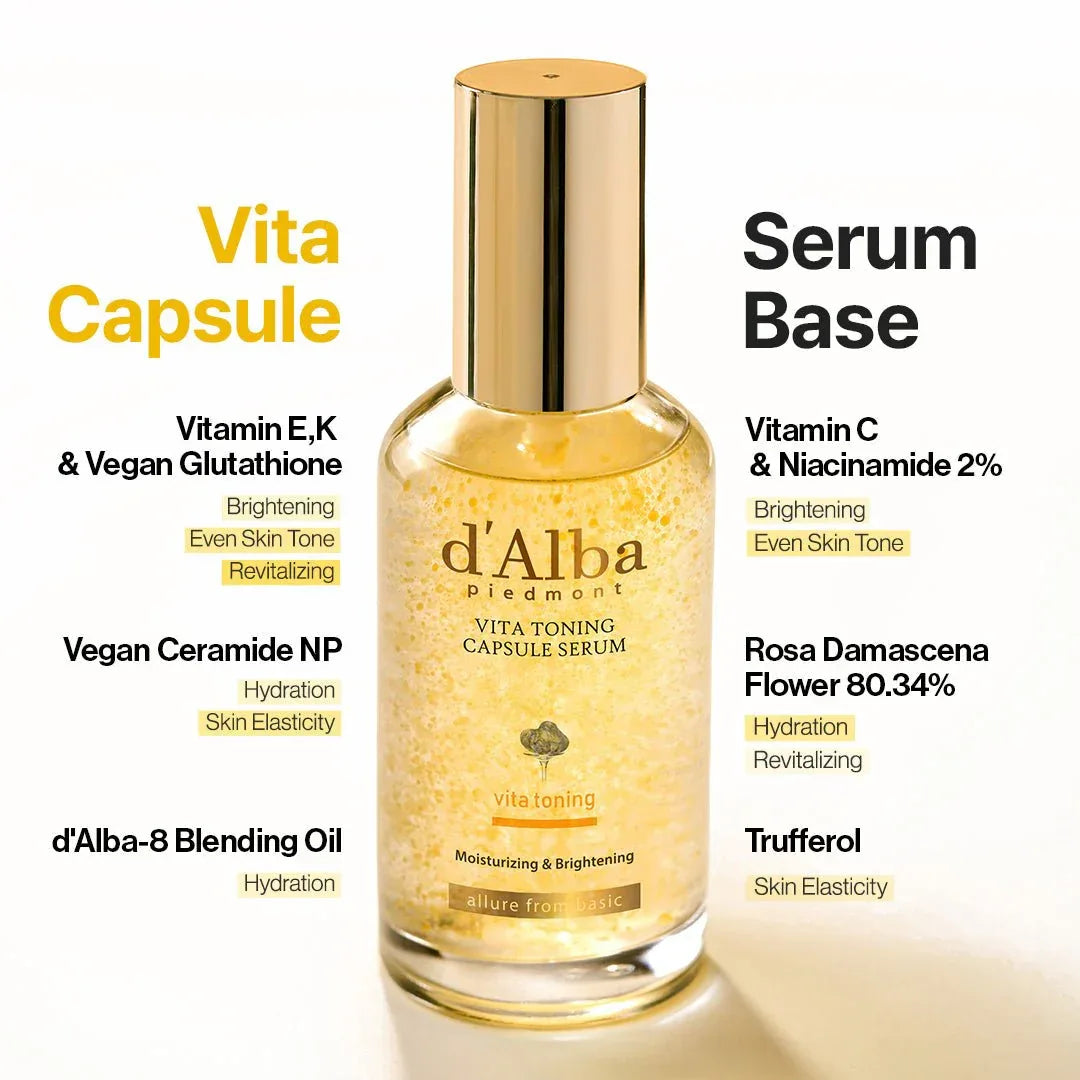 d'Alba - Vita Toning Capsule Serum 100 ML | Iluminador y Antiedad 3